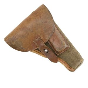 ACZ122 Pistol holster of web and leather for a small …
