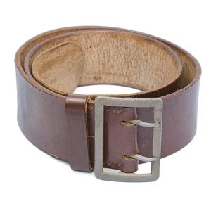 TKA2 Brown leather officer's belt with double claw open buckle