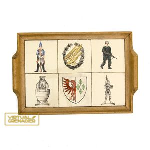 AER8 Wood framed Fallschirmjäger ceramic tray