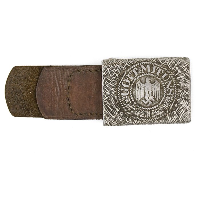 AHJ48 Heer EM aluminum buckle and leather tab — image 2