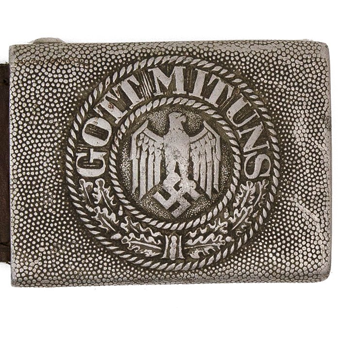 AHJ48 Heer EM aluminum buckle and leather tab — image 3