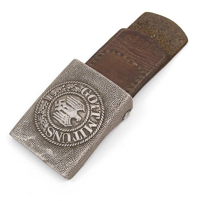 AHJ48 Heer EM aluminum buckle and leather tab — image 4