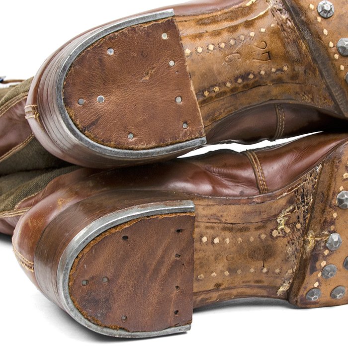 ACZ118 Excellent matched pair of Luftwaffe issue tropical high boots — image 15