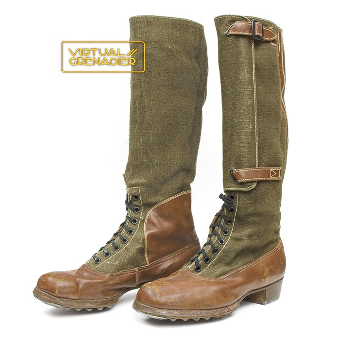 ACZ118 Excellent matched pair of Luftwaffe issue tropical high boots — image 2