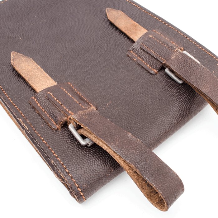 GAA61 Pre war brown leather map case — image 10