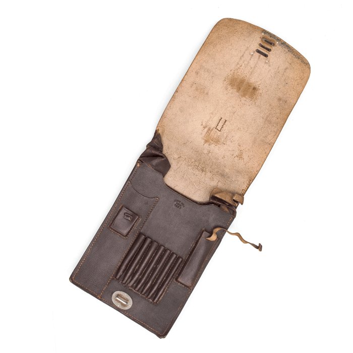 GAA61 Pre war brown leather map case — image 4