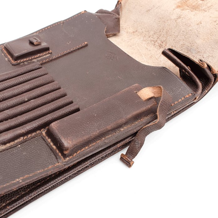GAA61 Pre war brown leather map case — image 6
