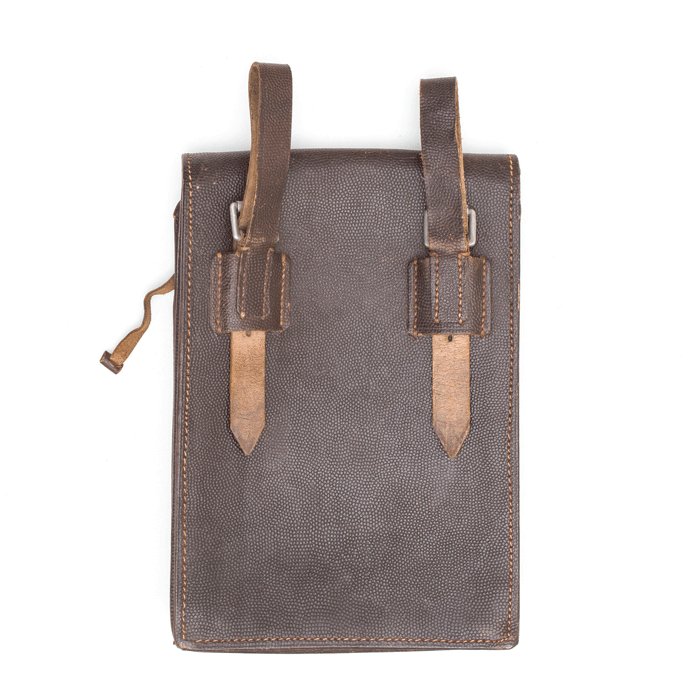 GAA61 Pre war brown leather map case — image 9