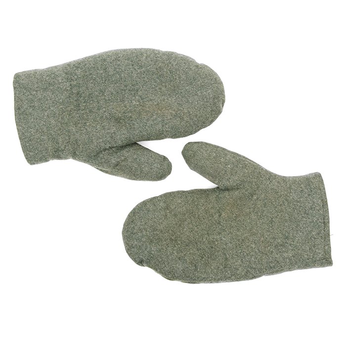 HKA24 Heer fur lined mittens with field grey wool bodies — image 6