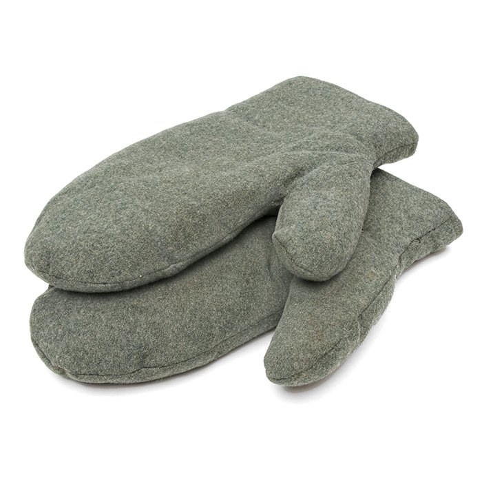 HKA24 Heer fur lined mittens with field grey wool bodies — image 9