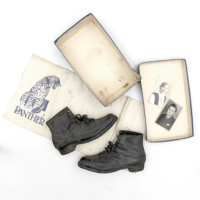 ERA18 Matched pair of privately made ankle boot with issue box — image 2