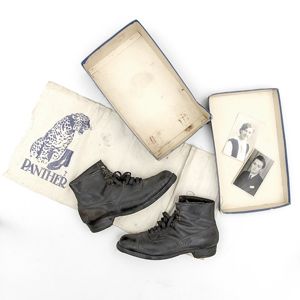 ERA18 Matched pair of privately made ankle boot with issue …