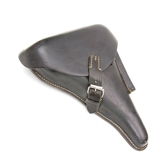 MP4008 Excellent black leather hard shell P08 holster — image 2