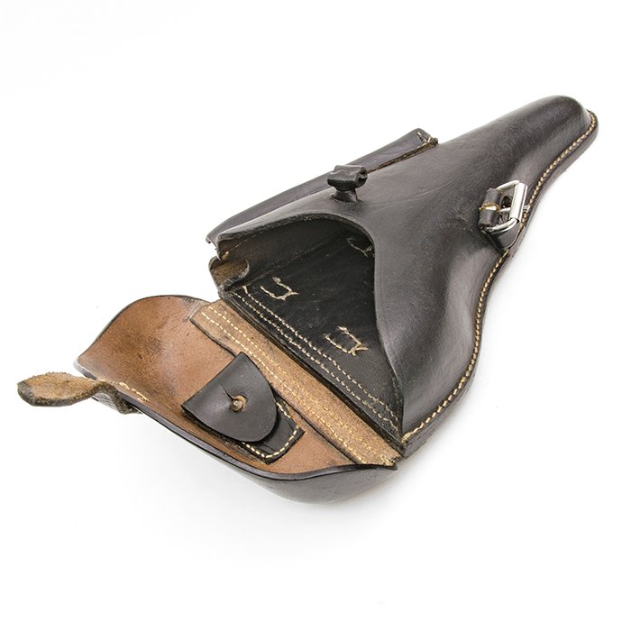 MP4008 Excellent black leather hard shell P08 holster — image 4