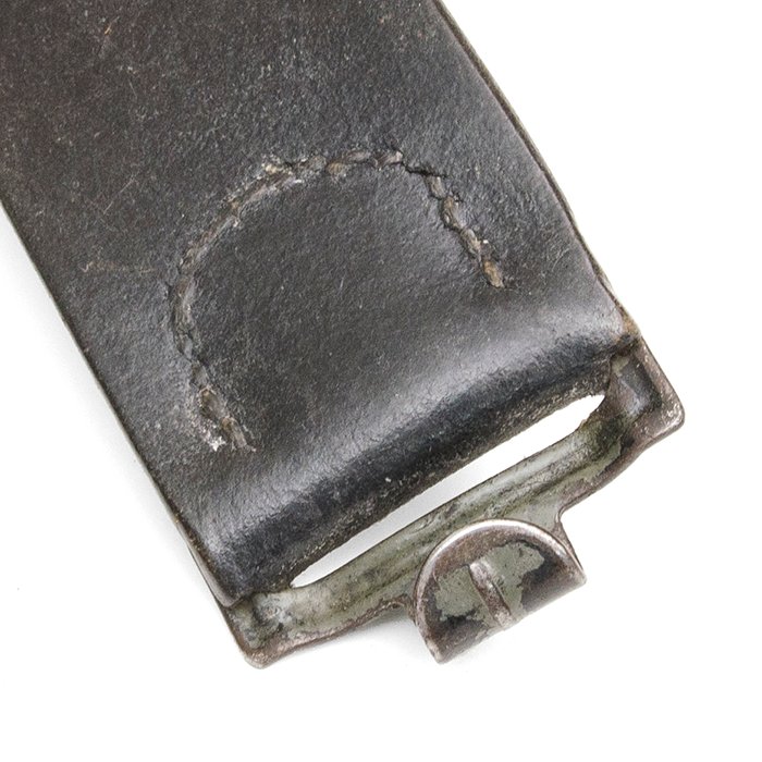 MP4010 Heer EM black leather belt with aluminum buckle — image 12