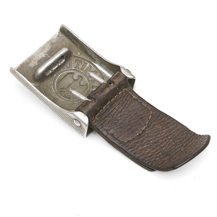 MP4010 Heer EM black leather belt with aluminum buckle — image 9