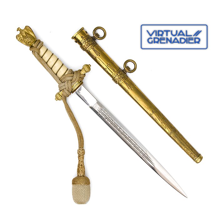 FTA3 Beautiful Paul Weyersberg made Kriegsmarine officer's dagger with portepee — image 2