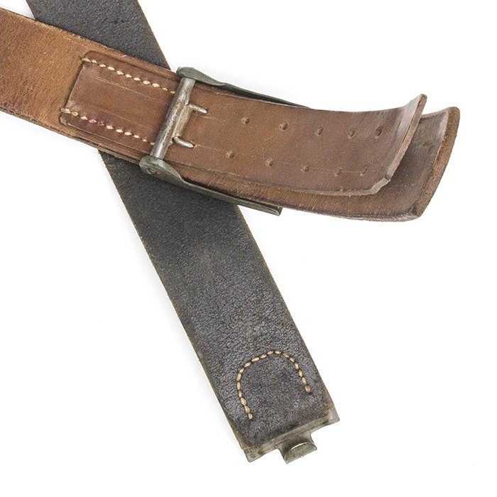 ALG1 Heer EM painted steel buckle and black leather belt — image 11