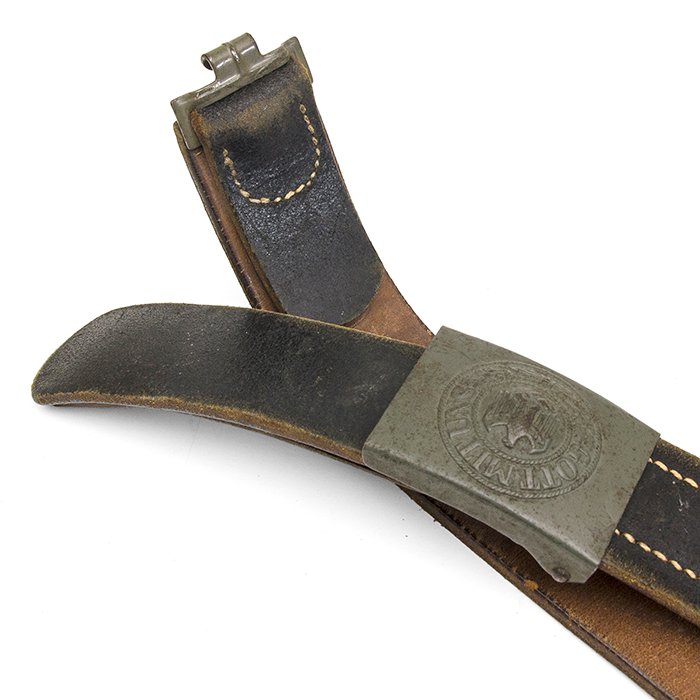 ALG1 Heer EM painted steel buckle and black leather belt — image 12