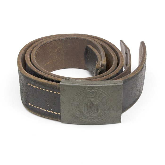 ALG1 Heer EM painted steel buckle and black leather belt — image 4