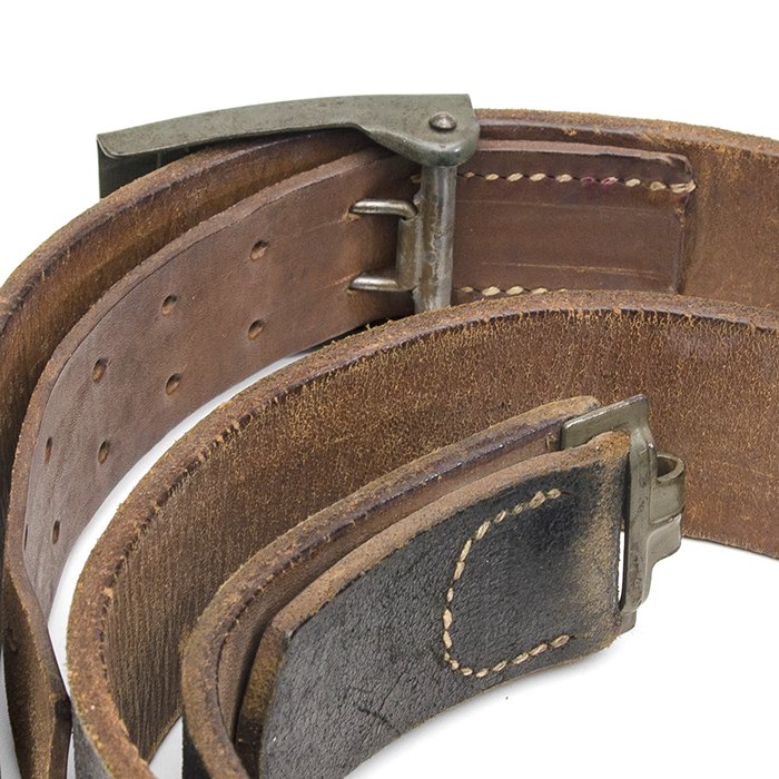 ALG1 Heer EM painted steel buckle and black leather belt — image 7