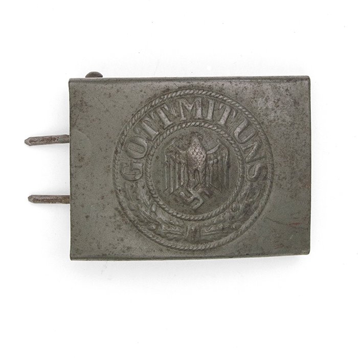 ALG1 Heer EM painted steel buckle and black leather belt — image 9