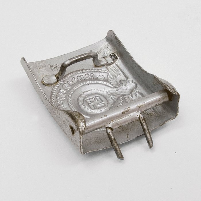 OTA7 RZM marked early quality painted steel Waffen-SS EM belt buckle — image 9
