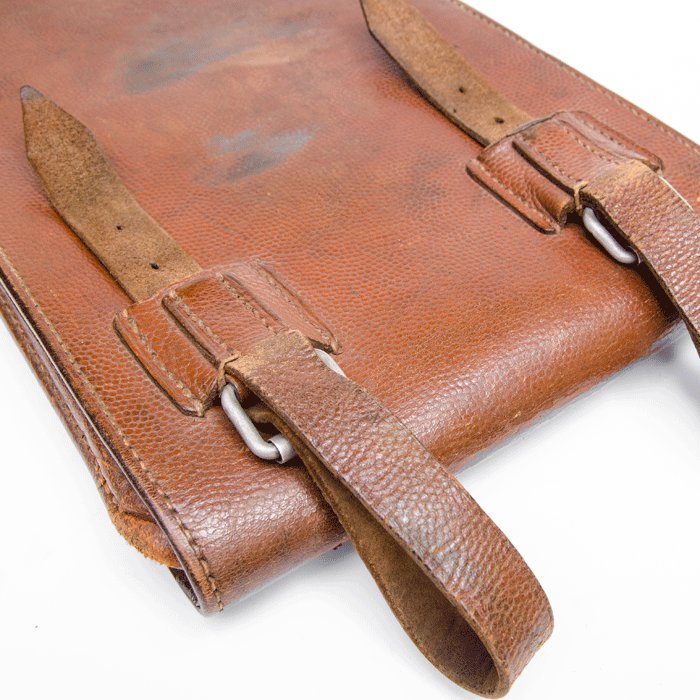 FCA4 Field used brown leather map case — image 10