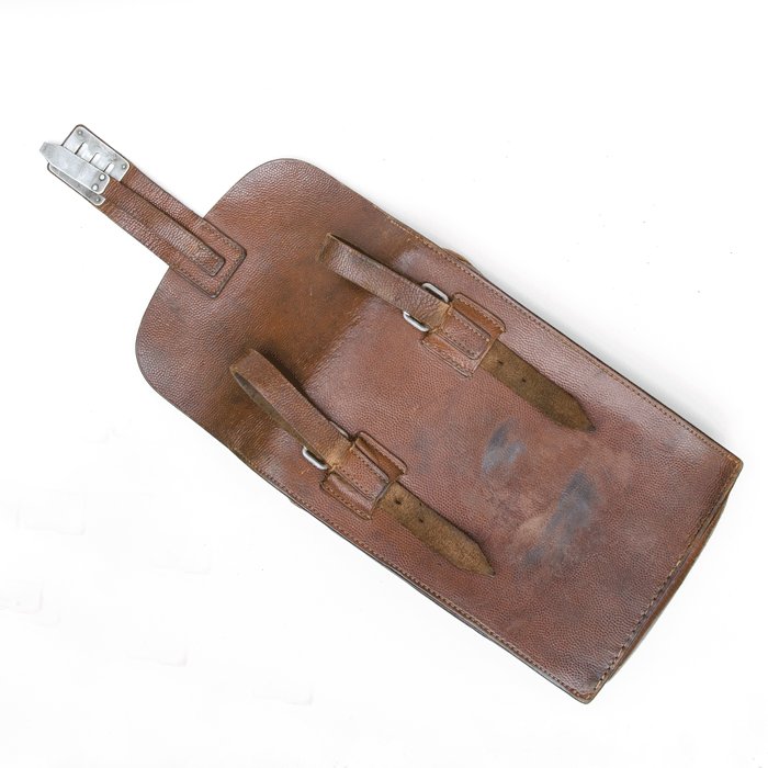 FCA4 Field used brown leather map case — image 12