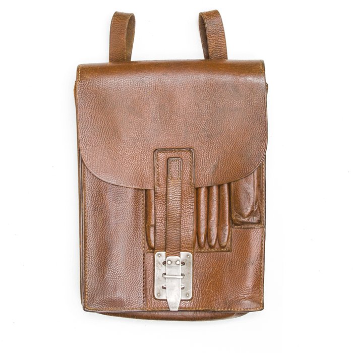 FCA4 Field used brown leather map case — image 2