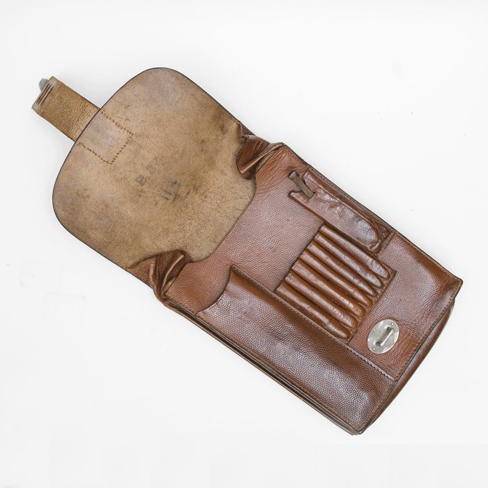 FCA4 Field used brown leather map case — image 5