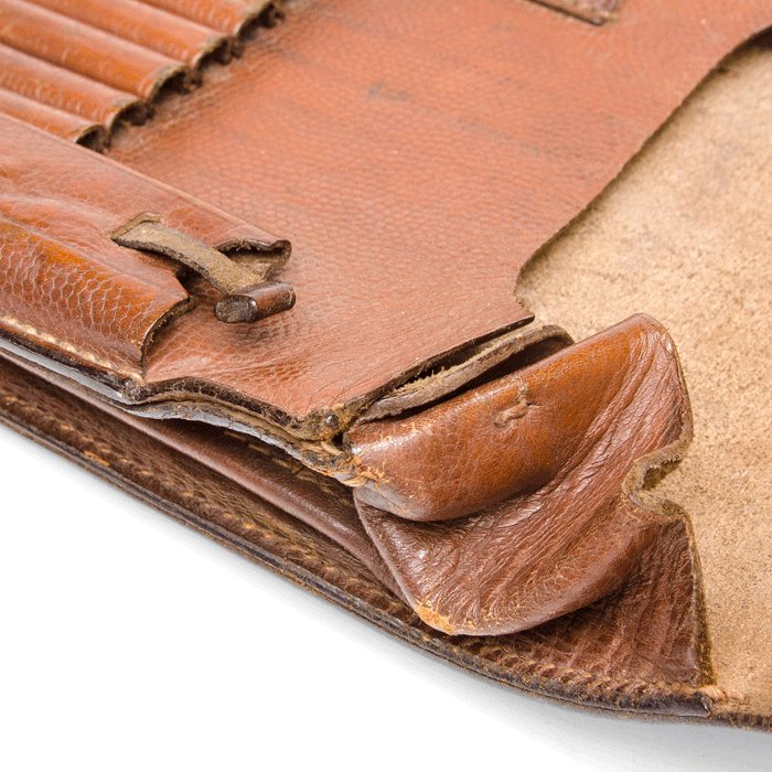 FCA4 Field used brown leather map case — image 7