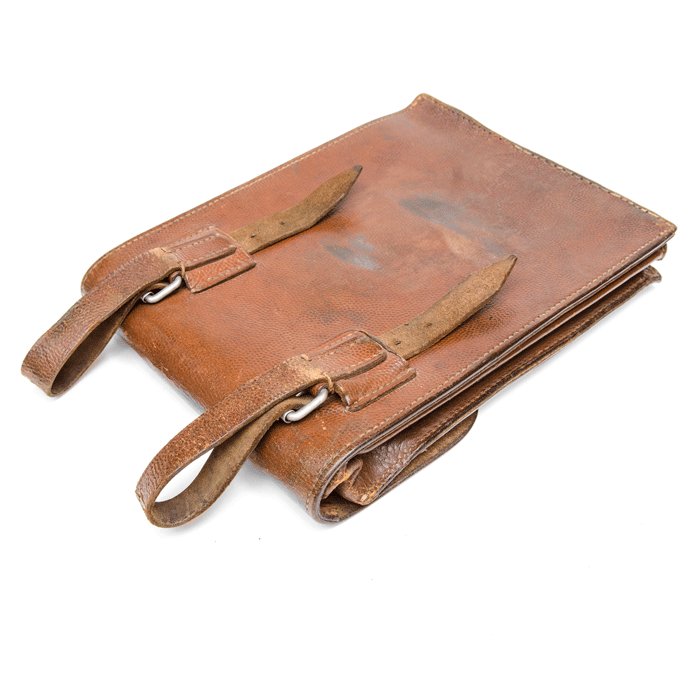 FCA4 Field used brown leather map case — image 9