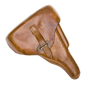 SWA5 Rare brown leather hard shell P.38 holster
