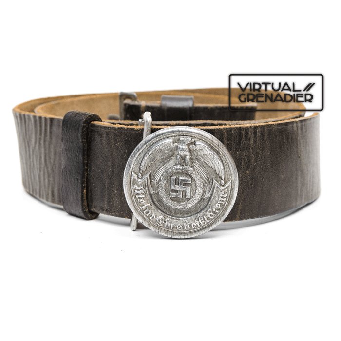SJA62 SS officer's leather belt and zinc buckle — image 2