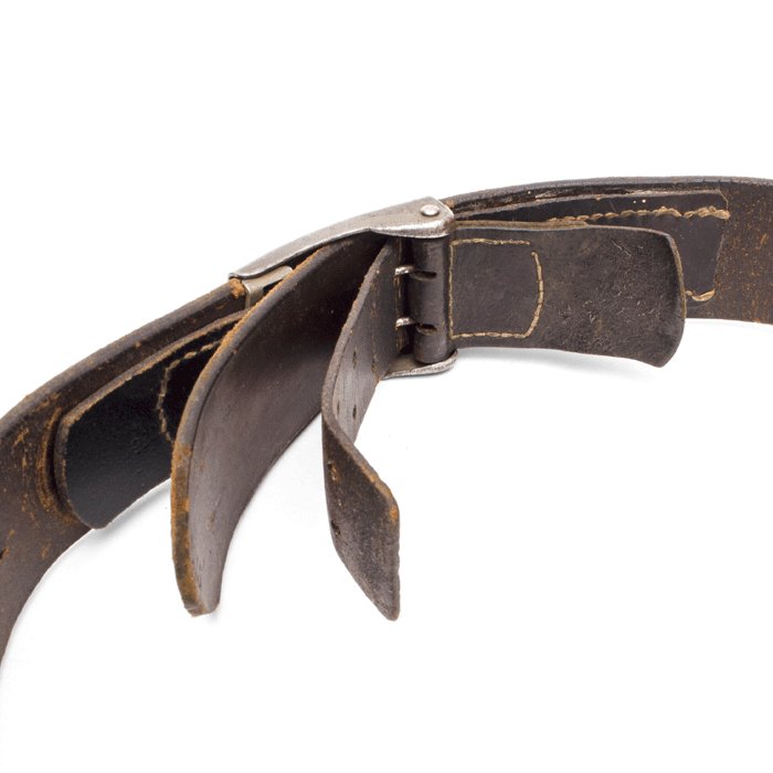 UBA7 Heer EM painted steel buckle and black leather belt — image 7