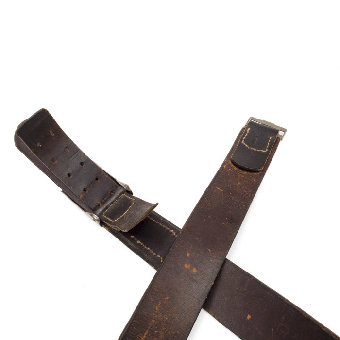 UBA7 Heer EM painted steel buckle and black leather belt — image 8