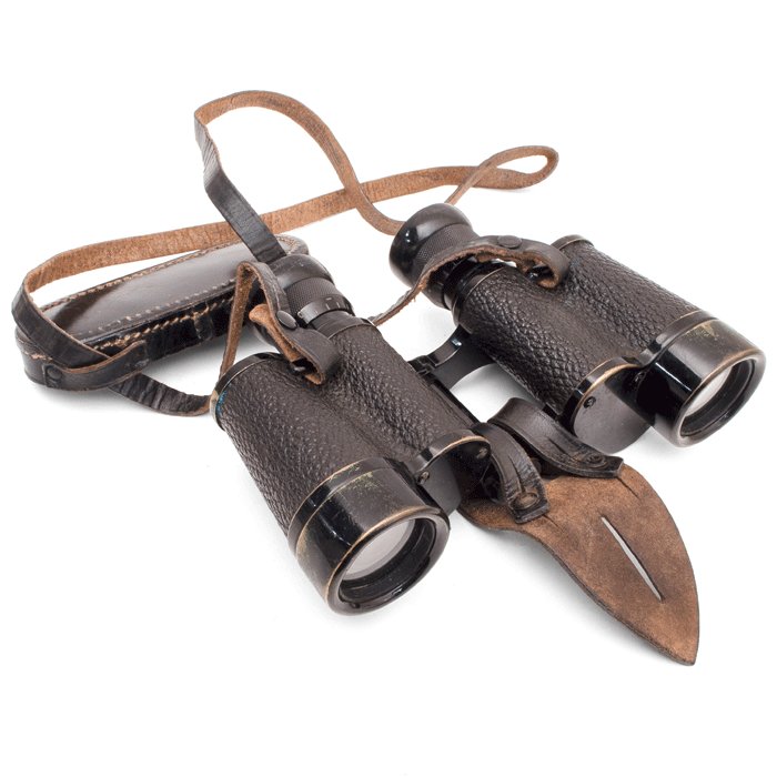 MAA51 Set of pre war 6x30 service binoculars and leather carrying case — image 6
