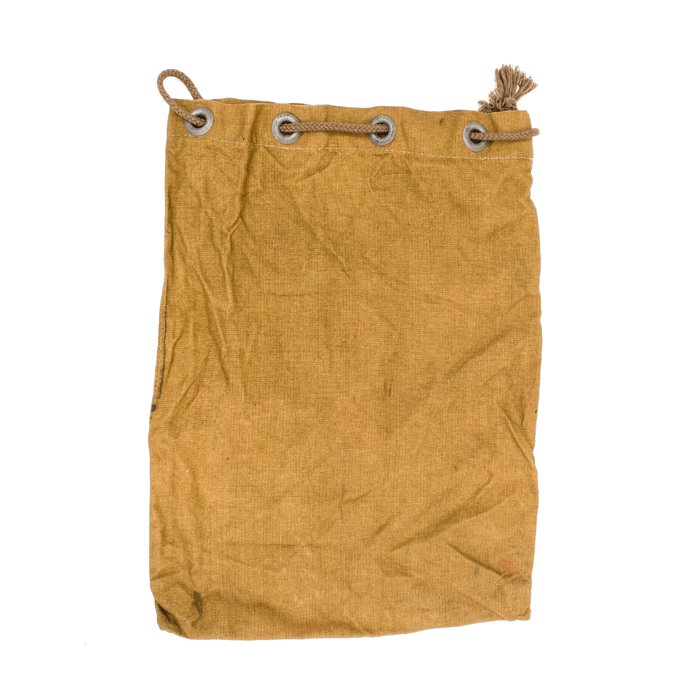 SJA48 Olive colored cotton personal kit bag with drawstring — image 5