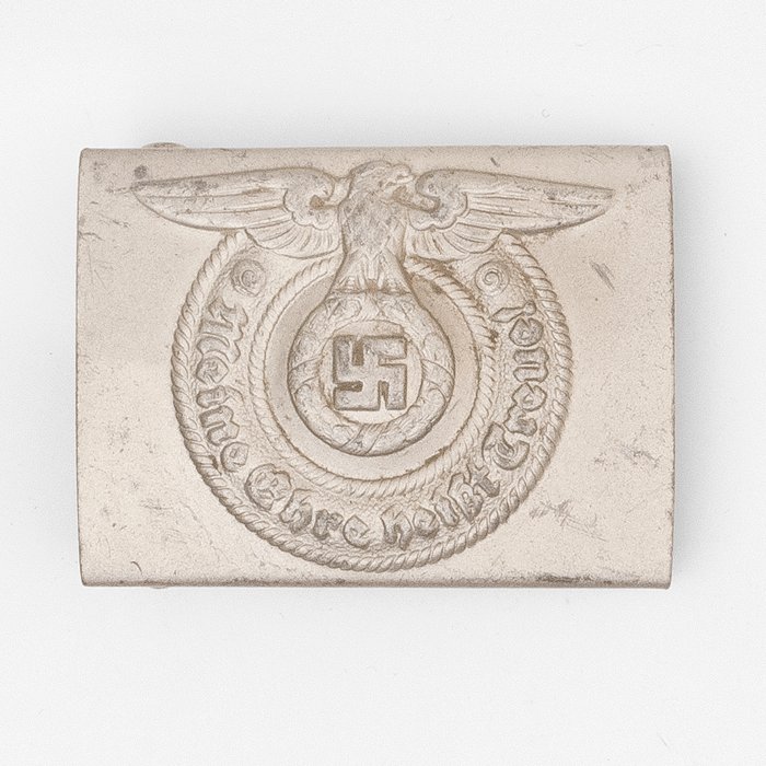 SPA10 Unmarked Overhoff made Waffen-SS EM belt buckle — image 2