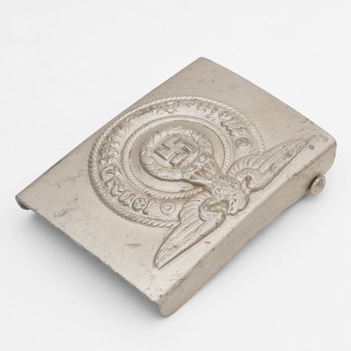 SPA10 Unmarked Overhoff made Waffen-SS EM belt buckle — image 3