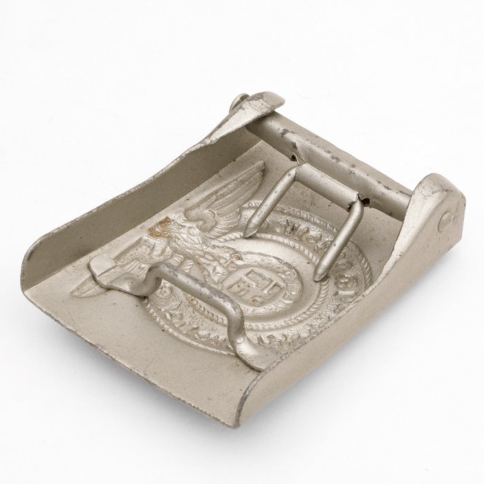 SPA10 Unmarked Overhoff made Waffen-SS EM belt buckle — image 6