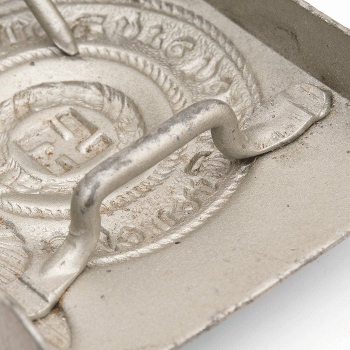 SPA10 Unmarked Overhoff made Waffen-SS EM belt buckle — image 7