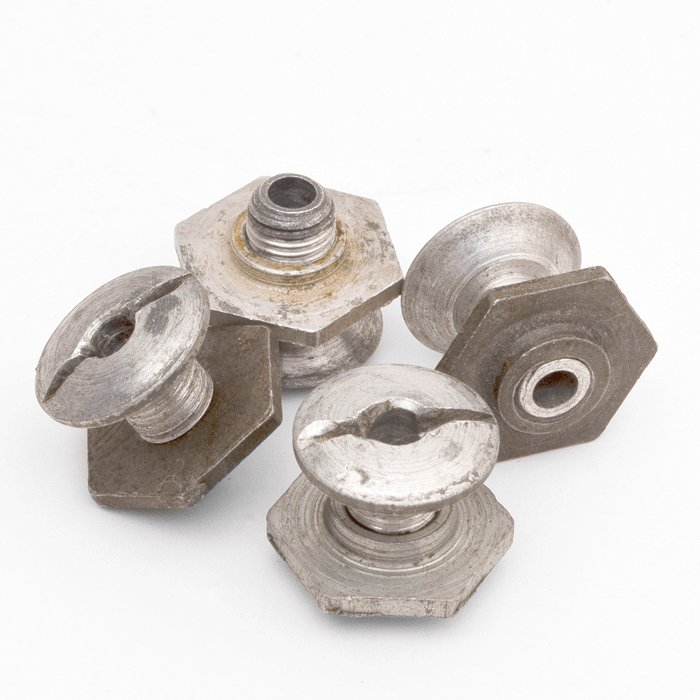 AHJ111 Set of slotted bolts and notes for later Luftwaffe M38 Fallschirmjäger helmet — image 3
