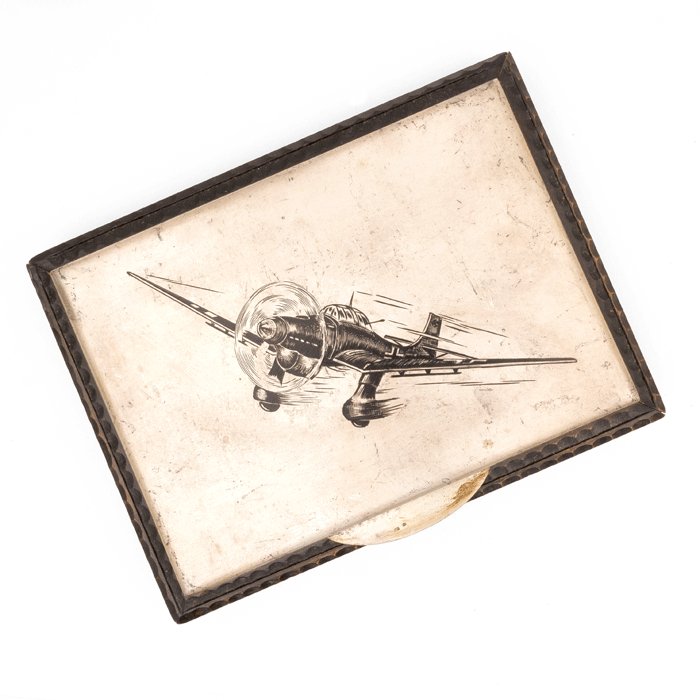 SPA5 High quality wooden cigarette box having diving Stuka motif — image 3