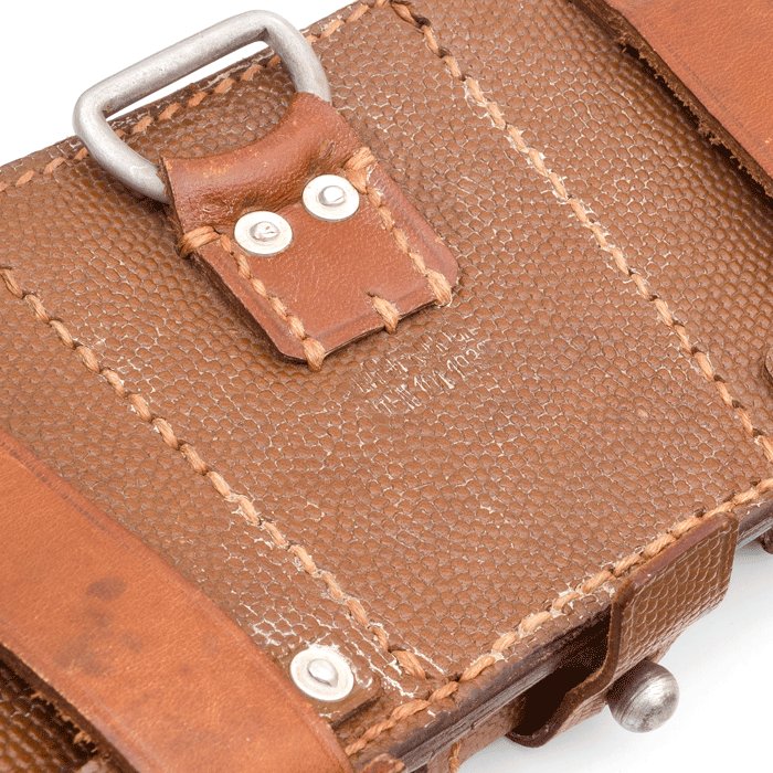 SPA7 Matched pair of Luftwaffe brown leather 98k ammunition pouches — image 6