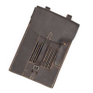 SJA9 Lightly used black leather map case