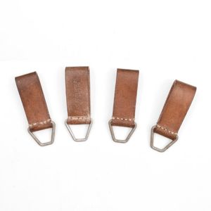 AMA8 Two pairs of early matching Luftwaffe brown leather D-rings