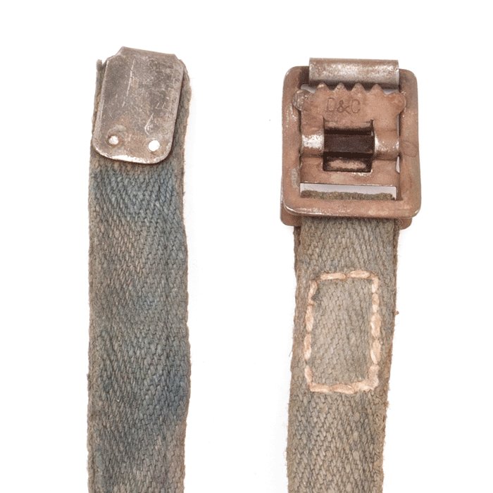 MCA28 Luftwaffe blue webbed equipment strap with metal fittings — image 3