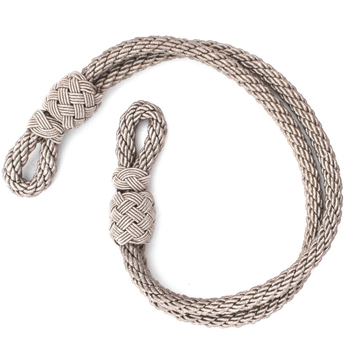 41A2M Silver bullion chin cord for officer's visored cap — image 2